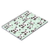 Playful Panda Pattern Notizblock (Linke Seite)
