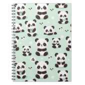 Playful Panda Pattern Notizblock (Vorderseite)