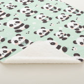 Playful Panda Pattern Sherpadecke (3/4)