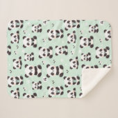 Playful Panda Pattern Sherpadecke (Vorderseite (Horizontal))