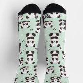 Playful Panda Pattern Socken (Oben)