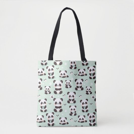 Playful Panda Pattern Tasche (Vorderseite)