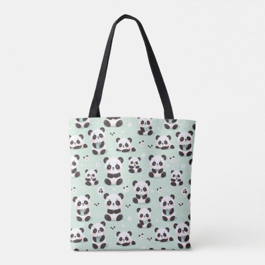 Playful Panda Pattern Tasche (Rückseite)