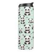 Playful Panda Pattern Thermosbecher (Nach links gedreht)