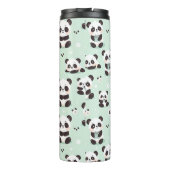 Playful Panda Pattern Thermosbecher (Rückseite)