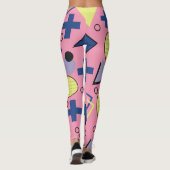 Playful Pastel Memphis Formen Leggings (Rückseite)