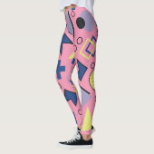 Playful Pastel Memphis Formen Leggings (Links)