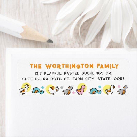 Playful Pastels Baby Ducklings Babydusche Anschrif (Insitu)