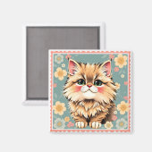 Playful Persian Cat Magnet (Vorderseite/Rückseite)
