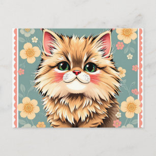 Playful Persian Cat Postkarte
