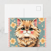 Playful Persian Cat Postkarte (Vorne/Hinten)