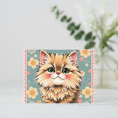 Playful Persian Cat Postkarte (Stehend Vorderseite)