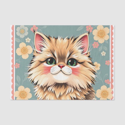 Playful Persian Cat Seidenpapier (Vorderseite)
