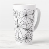 Playful Petals Latte Tasse (Rechte Ecke)