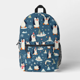 Playful Pinguin Pattern Bedruckter Rucksack
