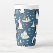 Playful Pinguin Pattern Milchtasse (Vorderseite)