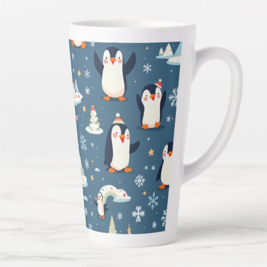 Playful Pinguin Pattern Milchtasse (Rechts)