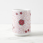 Playful Pink and Red Folk Art Floral Tasse (Mittel)