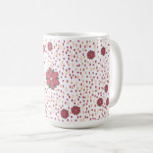 Playful Pink and Red Folk Art Floral Tasse (VorderseiteRechts)