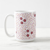 Playful Pink and Red Folk Art Floral Tasse (Links)