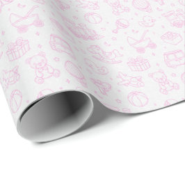 Playful Pink Baby Gift Wrap Geschenkpapier