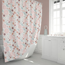 Playful Pink Cream Blue Repeat Floral Print
