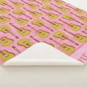 Playful Pink Guitar Music Lover Design Sherpadecke (3/4)