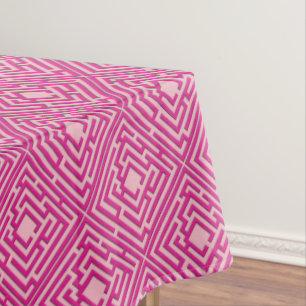 Playful Pink Labyrinth on any Color Tischdecke