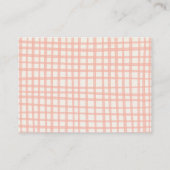 Playful Pink Peach Plaid Small Business Thank You Begleitkarte (Rückseite)
