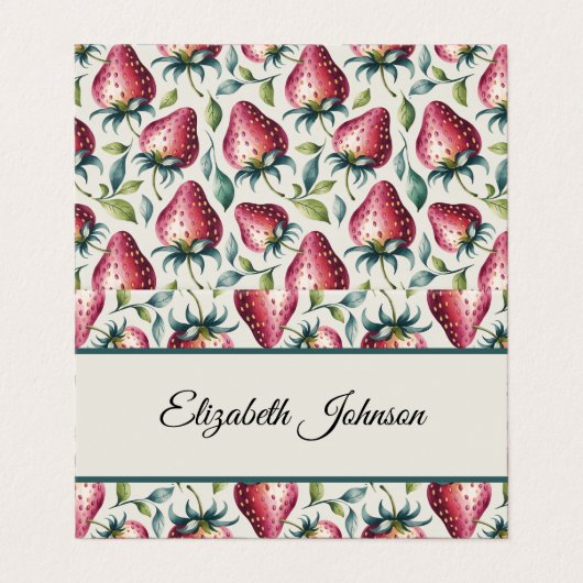 Playful Pink Strawberry Summer Fruchtname (Außenseite Aufgefaltet)