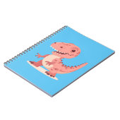 Playful Pink T-Rex Dino Notizblock (Linke Seite)