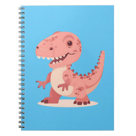 Playful Pink T-Rex Dino Notizblock