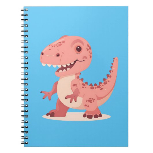 Playful Pink T-Rex Dino Notizblock (Vorderseite)