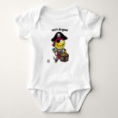 Playful Pirate Emoji - Vollbildcharakter Baby Strampler (Vorderseite)