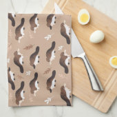 Playful Platypus Pattern Geschirrtuch (Viertel Falte)