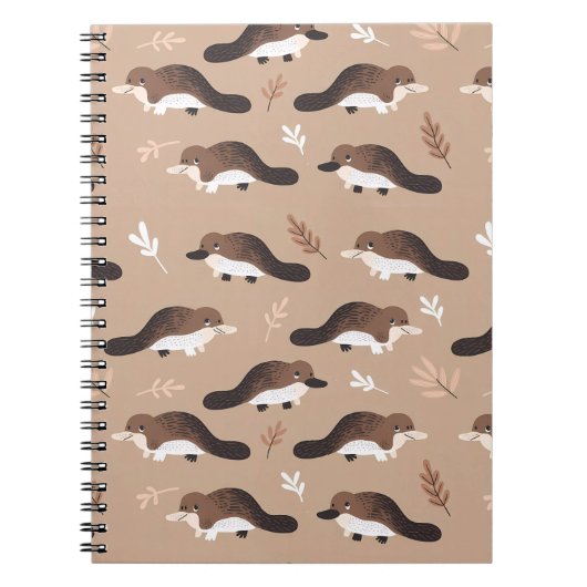 Playful Platypus Pattern Notizblock (Vorderseite)
