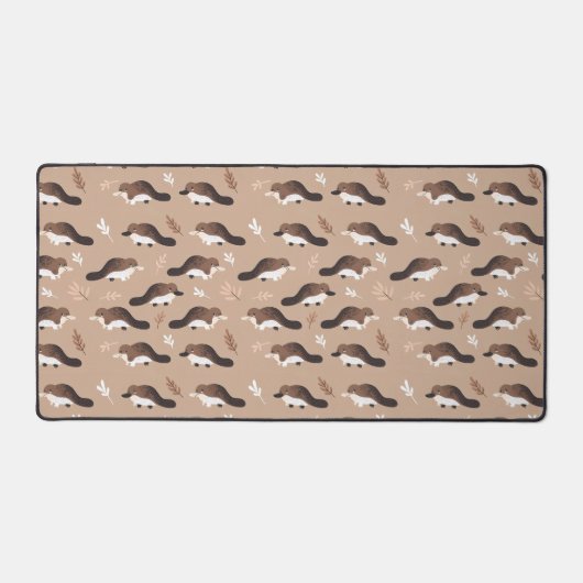 Playful Platypus Pattern Schreibtischunterlage (Vorderseite)