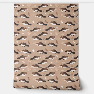 Playful Platypus Pattern Tapete