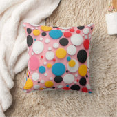 Playful Polka Dot Abstraction Kissen (Decke)