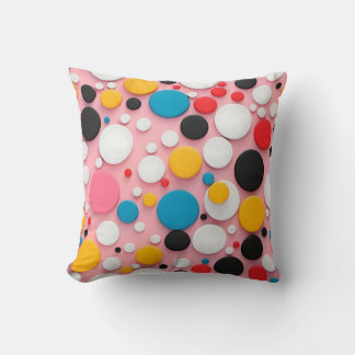 Playful Polka Dot Abstraction Kissen