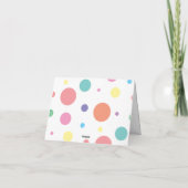 Playful Polka Dots Danke Karte (Rückseite)