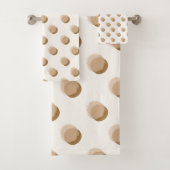 Playful Polka Dots Warm neutral Badhandtuch Set (Insitu)