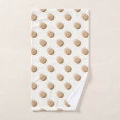 Playful Polka Dots Warm neutral Badhandtuch Set (Handtuch)