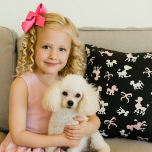 Playful Poodle Party Französisch inspiriert Kissen