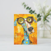 Playful Pop-Art Dog in Bright Hues Postkarte (Stehend Vorderseite)