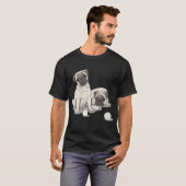 Playful Pug Design T-Shirt (Vorne ganz)