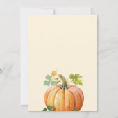 Playful Pumpkin Baby 1. Geburtstag Einladung (Rückseite)