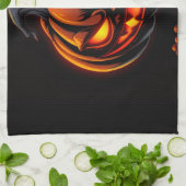 Playful Pumpkin Monster Halloween Kitchen Towel Geschirrtuch (Gefaltet)