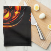 Playful Pumpkin Monster Halloween Kitchen Towel Geschirrtuch (Viertel Falte)