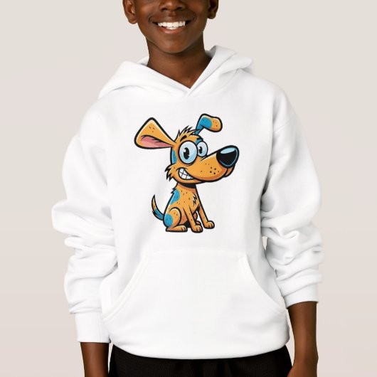 Playful Pup Kids' Pullover Hoodie (Vorderseite)